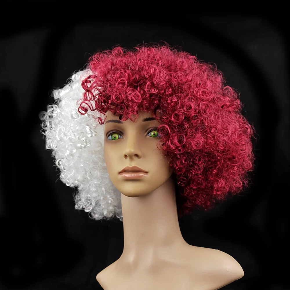 CNxuancai new designing for the coming football event of crazy football wigs for each country