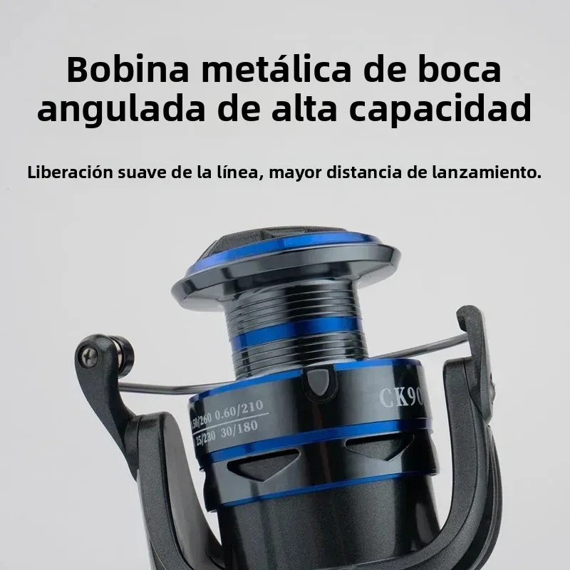 Carrete Huidiao 8000 para carpa – 15 kg arrastre y gran capacidad