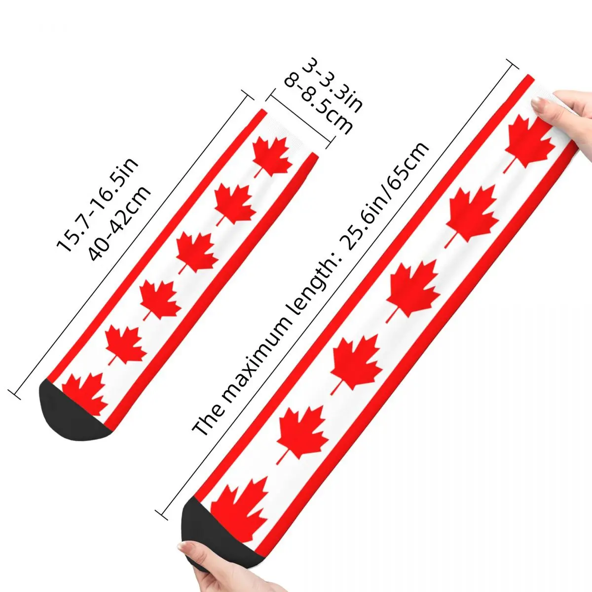 Calcetines con patrón de dibujos animados para gimnasio, Kawaii, bandera canadiense