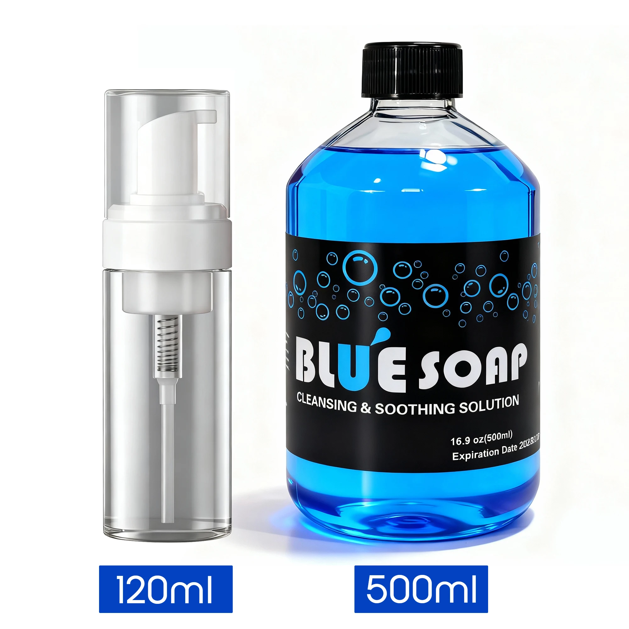 

16.9oz Tattoo Blue Soap Cleaning&Soothing Solution with Foaming bottle Tattoo Cleaning Supply Set Tattoo After Care Liquid