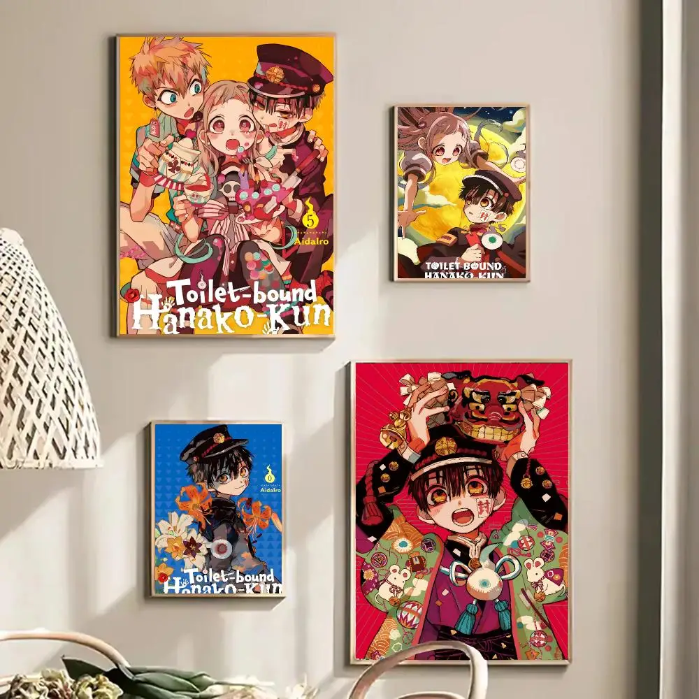 Toilet-Bound Hanako-kun Anime Fantasy Poster Self-adhesive Advanced Aesthetic Printing Paper Wall Art for Living Room Home Decor