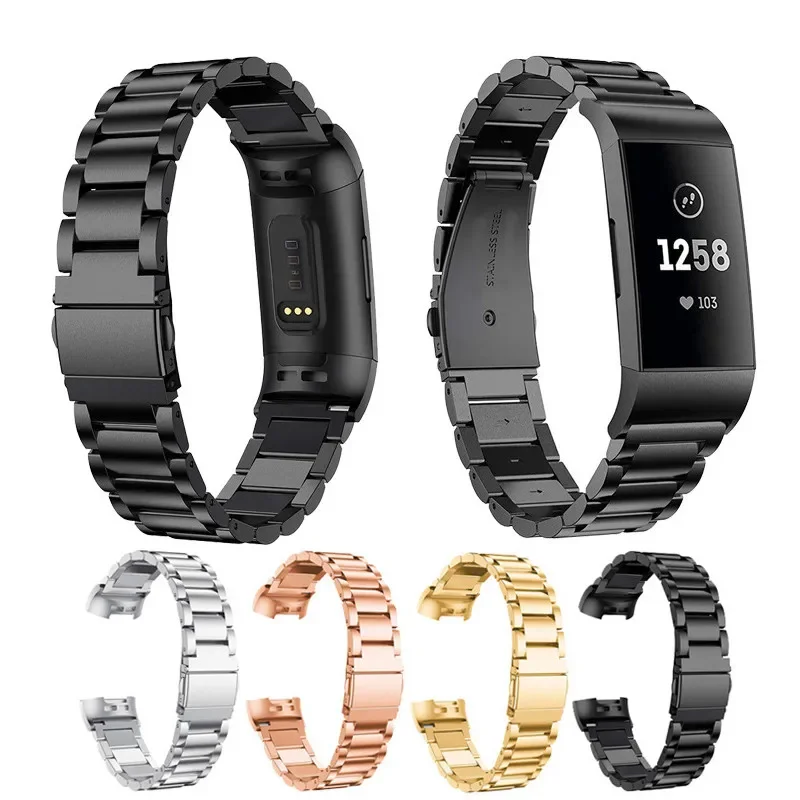 

Stainless Steel Metal Strap For Fitbit Charge 5 6 Watchband Bracelet For Fit bit Charge6 5 Smart Watch Accessorie