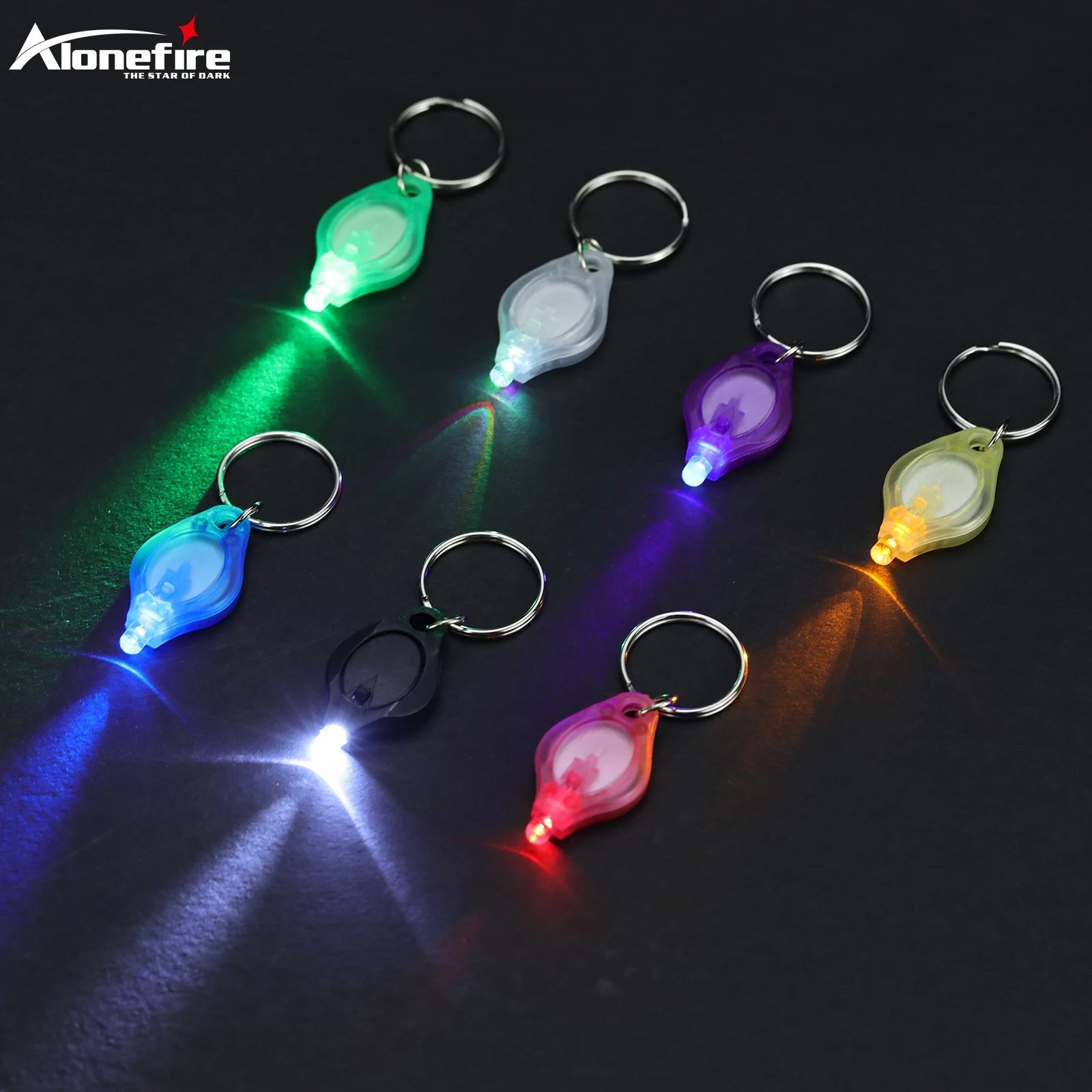 Mini Led Keychain light Multicolored Cool Popular Colourful Light Child Schoolbag backpack Stairs Emergency Lighting Flashlight