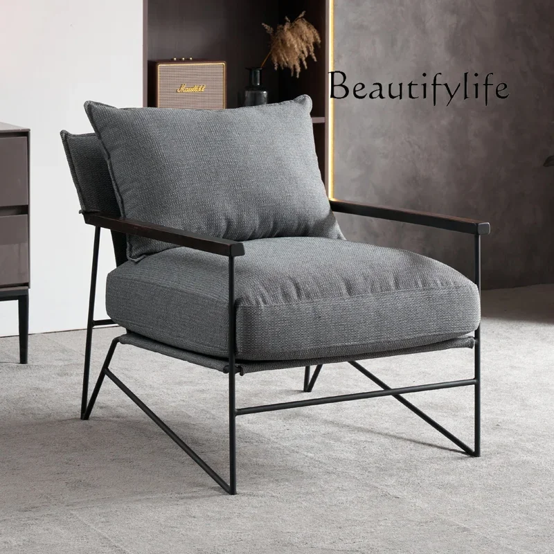 Italian casual office single sofa living room balcony lazy sofa chair designer fashion