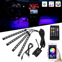 Automotive Ambient Light Foot Interior Modification LED Ambient Light Car USB/Cig Music Atmosphere Decorative Strip Lamp