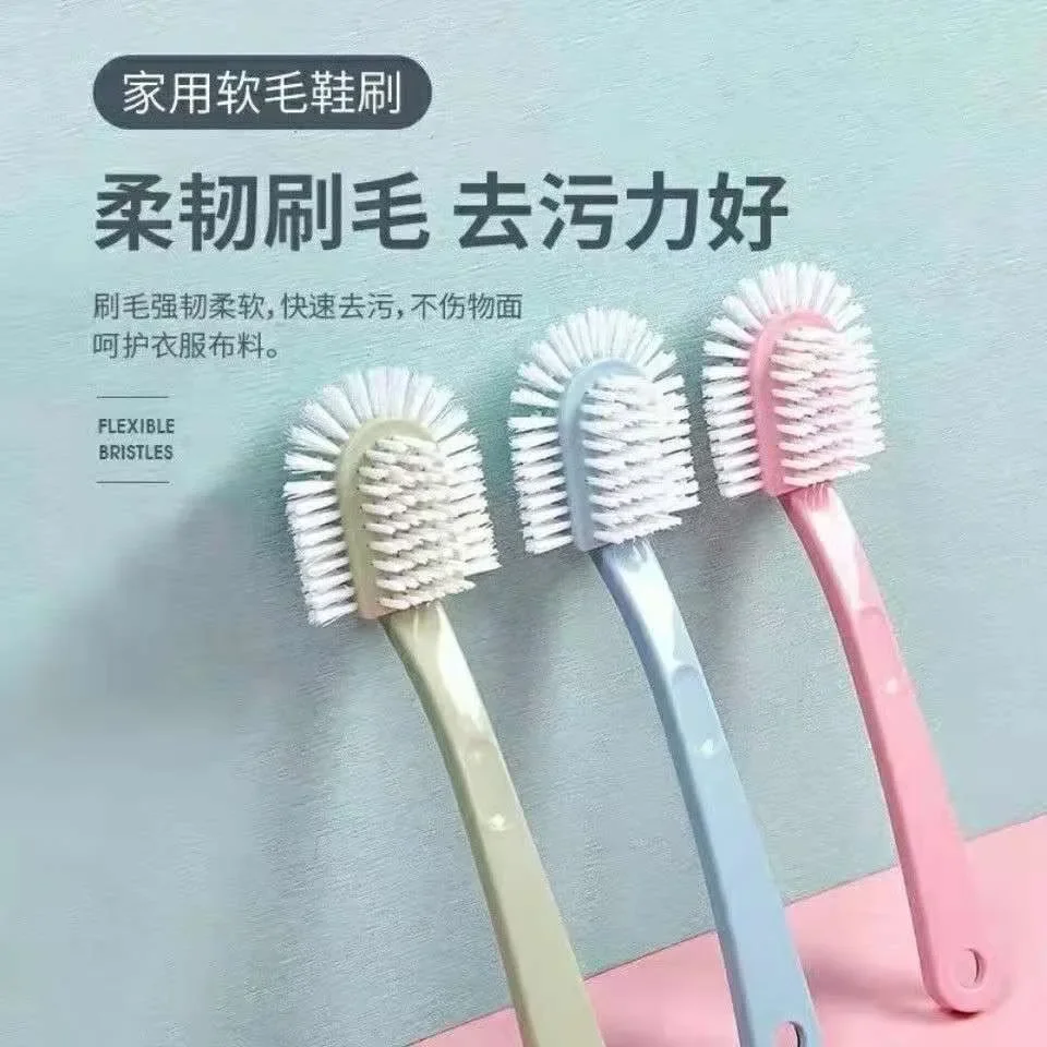 household durable multi-functional five-sided shoe brush dormitory does not hurt shoe brush long