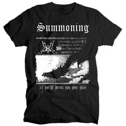 Summoning Let Mortal Heroes Sign Your Fame T shirt BLACK metal band