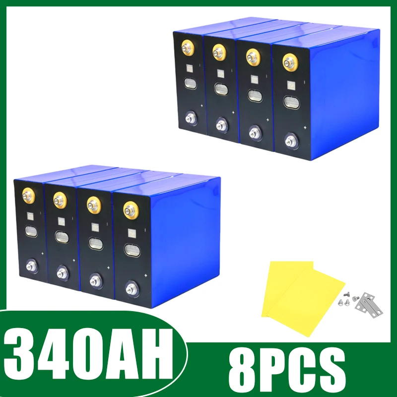 

8pcs 3.2v 340Ah 320Ah 280Ah 200Ah 120Ah 32Ah Grade A Lifepo4 Battery for DIY 24V Campers Golf Cart Off-Road Off-grid Solar Wind
