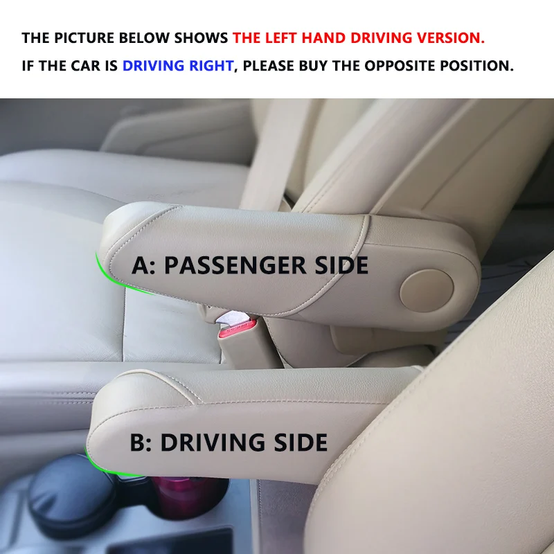 PU Leder mit Schwamm Armlehne Abdeckung Für Honda CRV CR-V 2007 2008 2009 Fahrer & Passagier Seite Sitz armlehne Griff Abdeckung Trim – Detail 1
