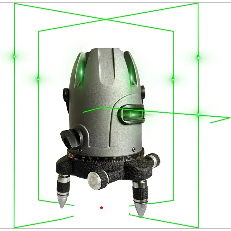 

ZZZ-(Outdoor Level) Picture Hanging Tool Green Light 5-Lines Outside Leveler 360 Self Leveling Super Bright