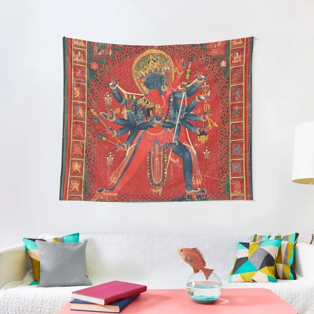 

Buddhist Mandala 72 Chakrasamvara And Vajravarahi Tapestry Cute Decor Bed Room Decoration Tapestry