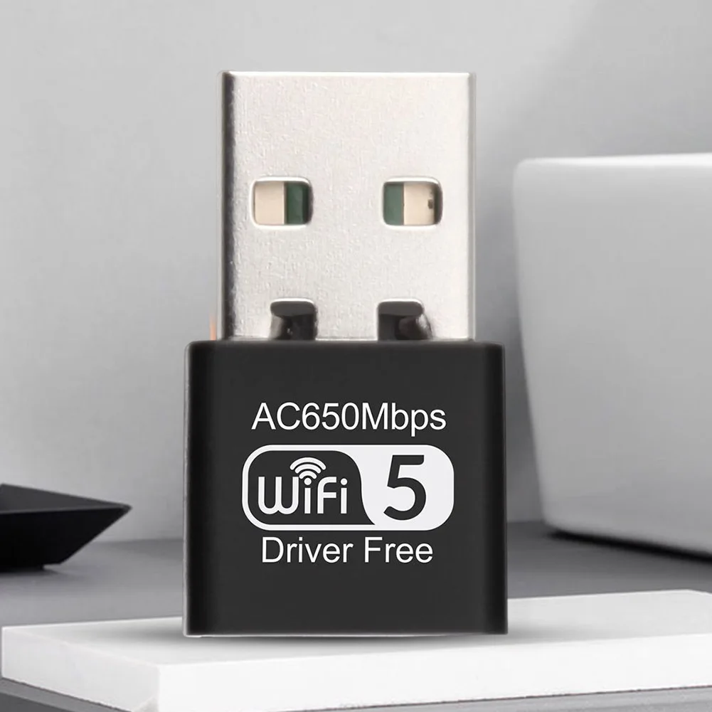 Adattatore Wifi USB da 650Mbps scheda di rete Dual Band 2.4G/5.8Ghz adattatore Lan WIFI Ethernet da 300Mbps Dongle ricevitore wi-fi Wireless