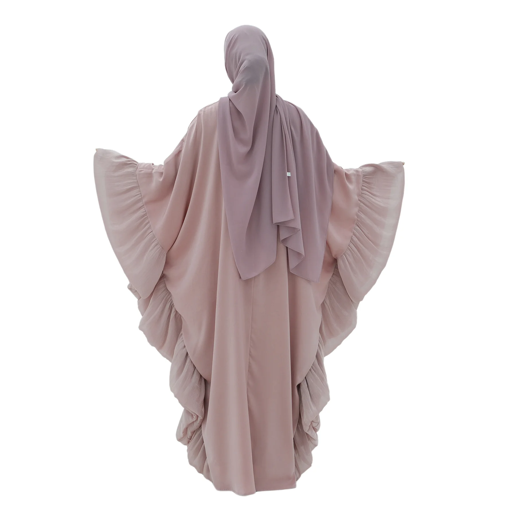 

Мусульманское макси-платье-химар с рукавами «летучая мышь» и бабочками, Дубай, Кафтан, Вечернее платье для женщин, Кафтан-роба, Турция, Женские платья