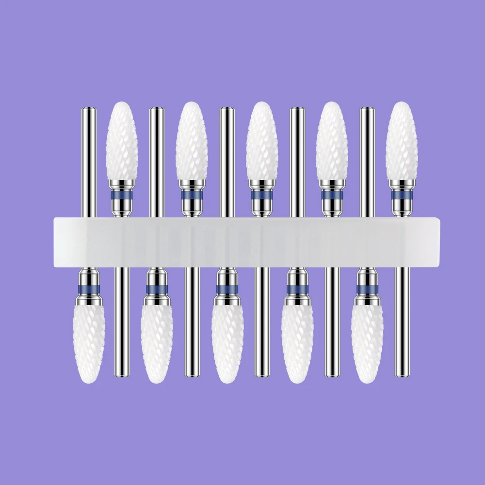 10 Chiếc Gốm Carbide Dao Phay Cho Móng Tay Nail Khoan Bộ Gel Ba Lan Loại Bỏ Dâu Tây Điện Dũa Móng Tay Dụng Cụ