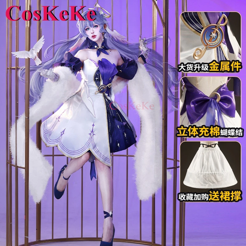 

CosKeKe Robin Косплей Игра Аниме Honkai: Star Rail Костюм Модная Милая Униформа Платье Женская Вечеринка на Хэллоуин Ролевая Игра Одежда