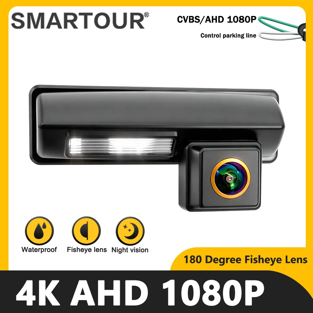 AHD 1080P Starlight Backup Camera for Toyota Camry 2007-2012, 180° Fisheye Waterproof License Plate Light Rear View Camera