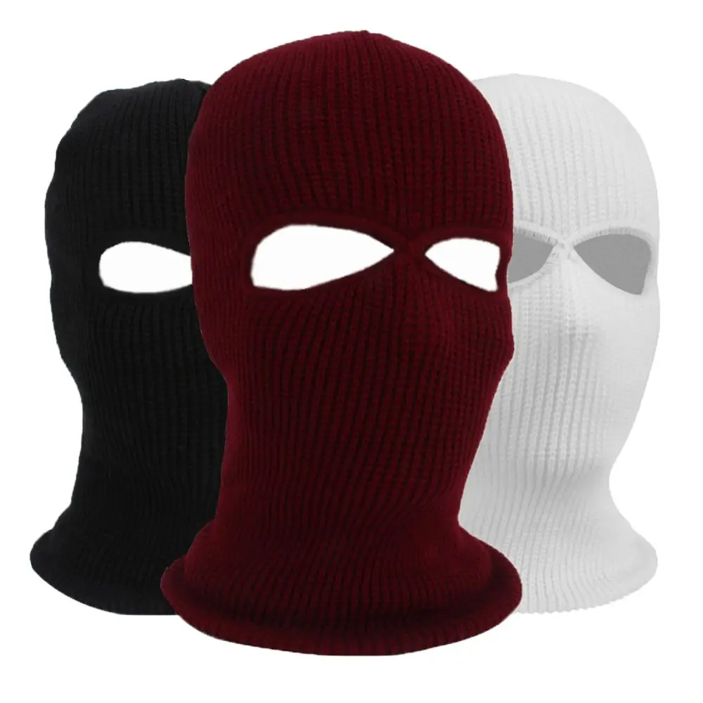 Hat 2 Holes Ski Hat Winter Cap Balaclava Hood Motorbike Motorcycle Helmet Full Face Helmet