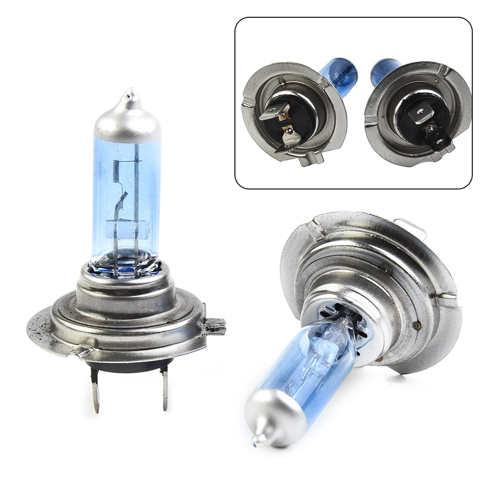 Set Headlights 12V White 100W Bulbs Halogen Replacement Xenon 2Pcs Car Bright Accessories Portable Set Headlights