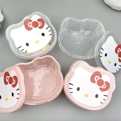 Sanrio Cute HelloKittys Storage Box Girls Rubber Band Cotton fioc cancelleria Daily Desktop Storage Boxs regali creativi per studenti