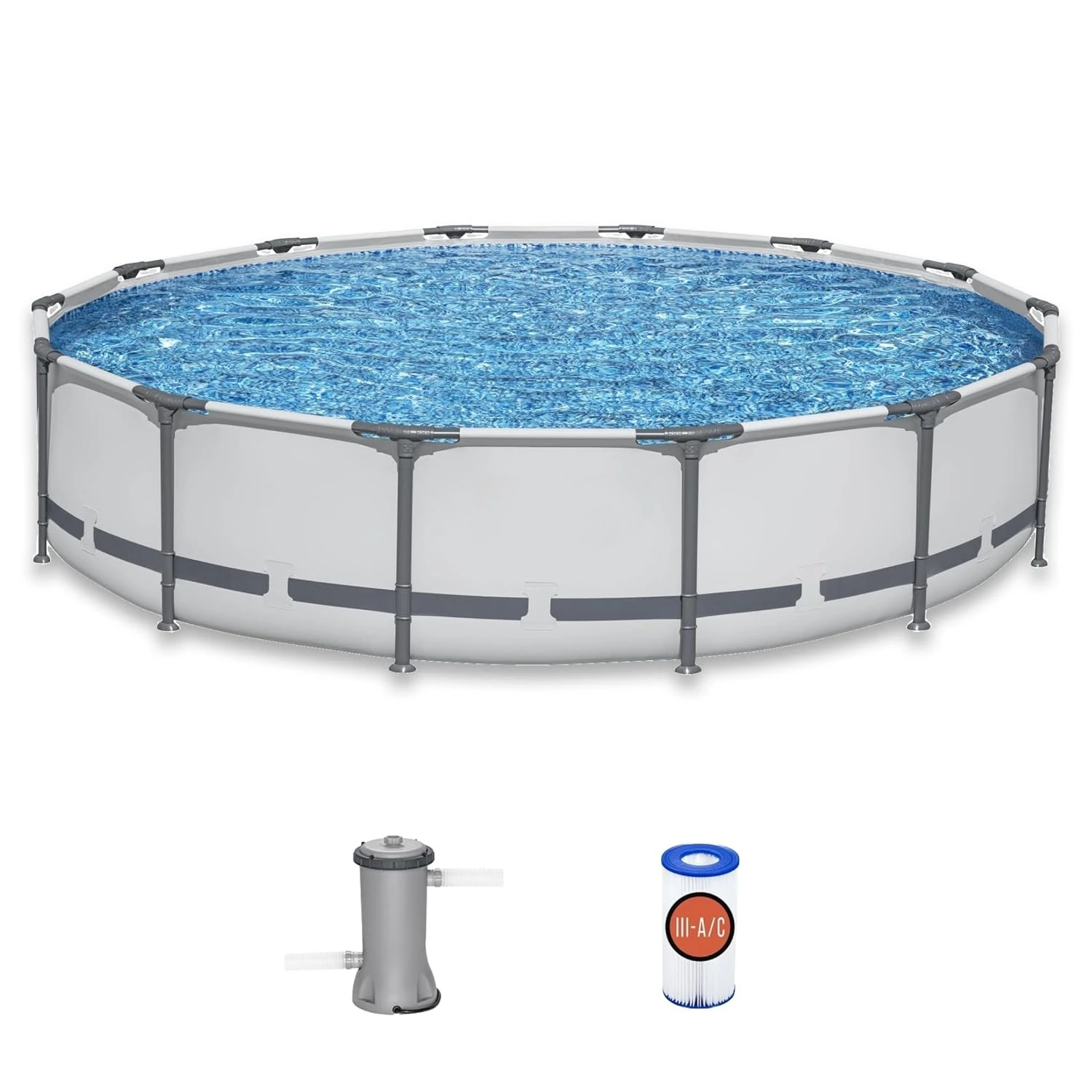 

Набор для сборного круглого бассейна Steel Pro MAX 14' x 33" с фильтрующим насосом 530 GPH, устойчивый к проколам Tritech, индивидуальная комплектация