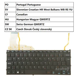 Keyboard For Samsung NP940X3G NP940X3F NP940X3K 940X3G 940X3F 940X3K Portuguese Slovenian Canadian HU Swiss QWERTZ Czech Slovak