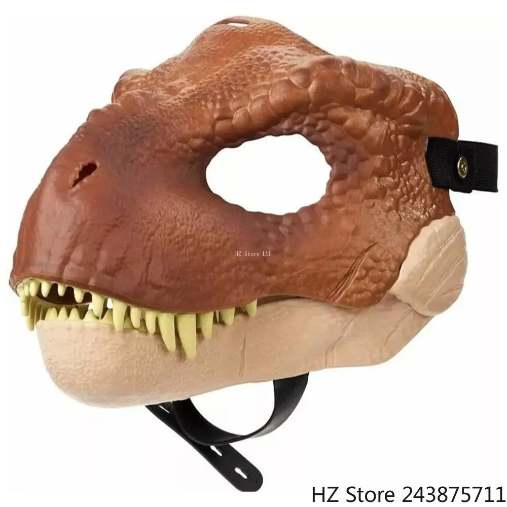 Máscara de Dinosaurio Velociraptor Azul de Jurassic World Dominion, Máscara de Tiranosaurio Rex, Juguete de Juego de Rol con Mandíbula Abrible, Regalo de Cumpleaños GWM54