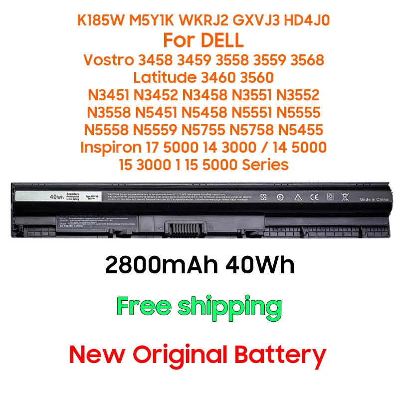 2800MAH 40WH M5Y1K Battery For Dell Inspiron 15 3000 series 15-3551/3552/3567 15 5000 series 5551/5552/5555/5558/5559 Laptop