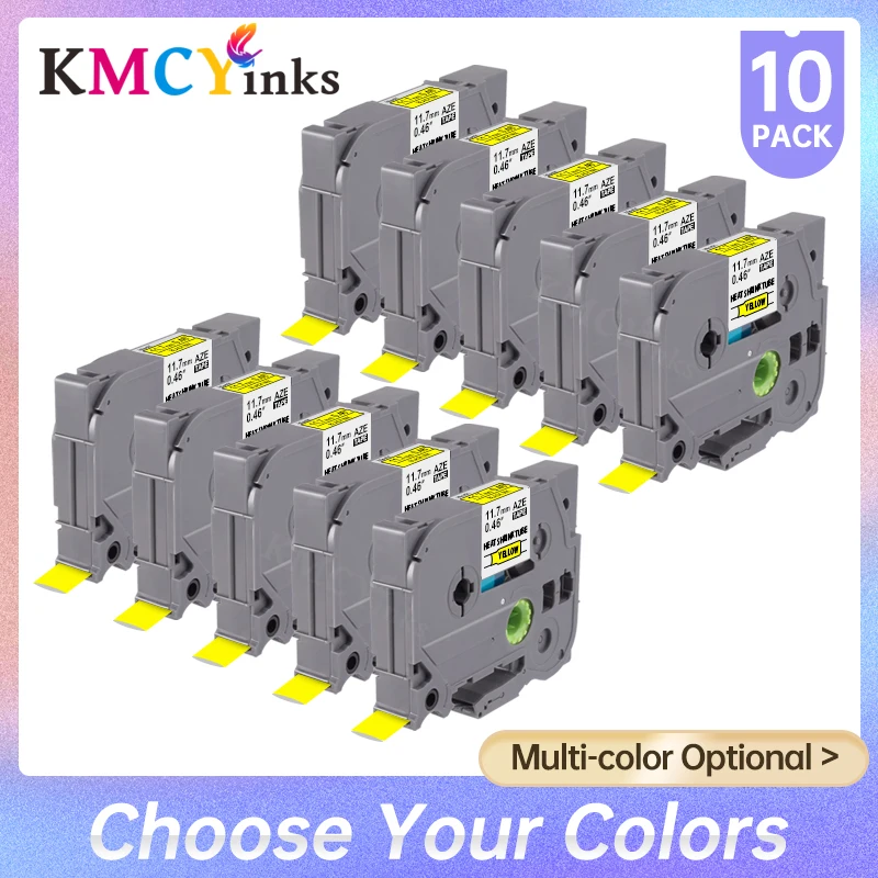 KMCYinks 10PK HSe231 HSe221 HSe211 HSe241 HSe251 HSe631 Heat Shrink Tube Label P touch Tape Compatible for Brother P-touch H100