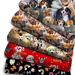 Dog 50*145cm Patchwork Printed Polyester Cotton Fabric for Tissue Sewing Quilting Fabrics Needlework DIY,1Yc16454