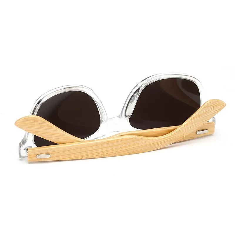 Gafas de sol de bambú para hombre y mujer, lentes de sol de madera de 16 colores, de diseñador de marca, espejo Original, retro