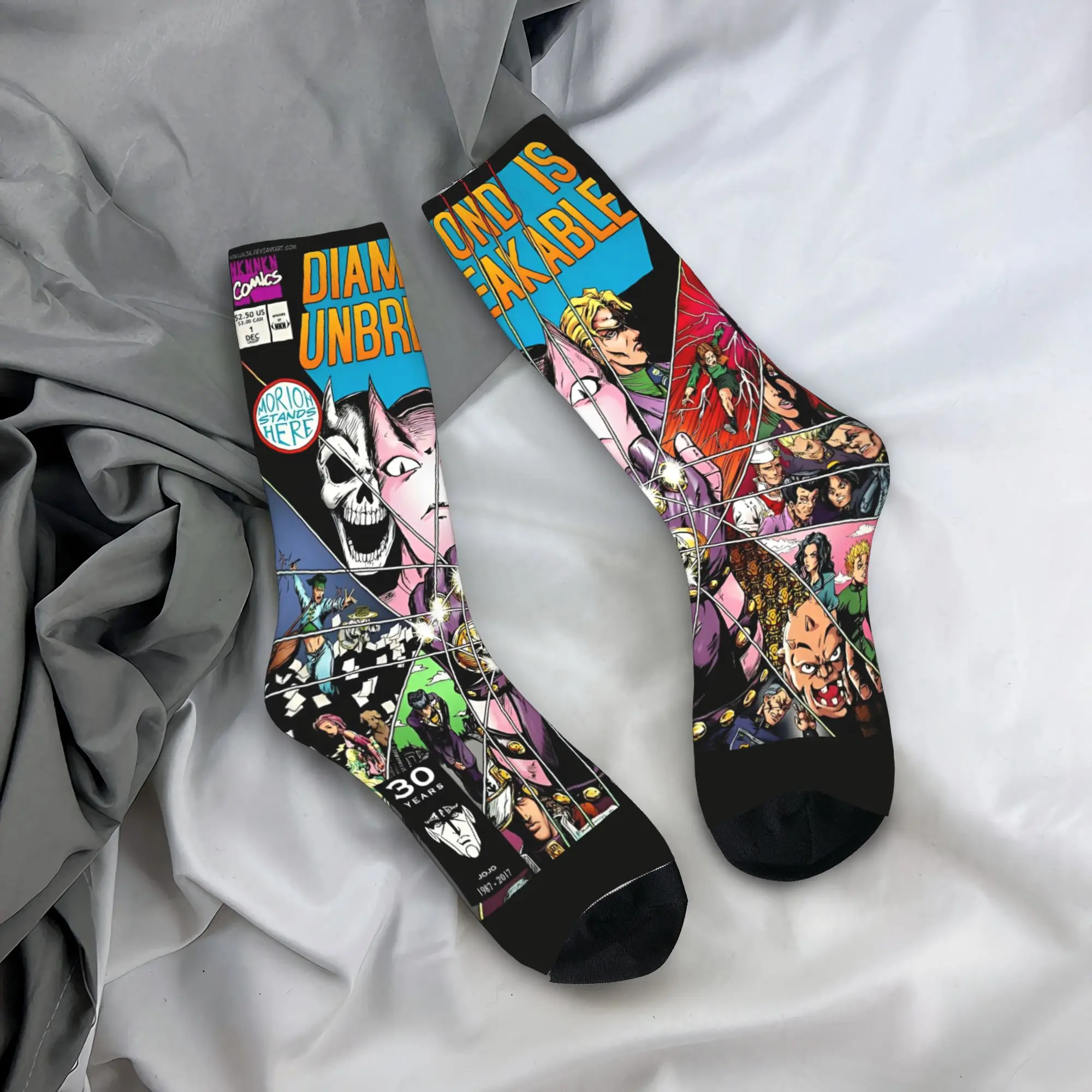 

Носки в стиле аниме JOJOS BIZARRE ADVENTURE, модные чулки, осенние противоскользящие мужские носки, мягкие спортивные носки с графикой на открытом воздухе