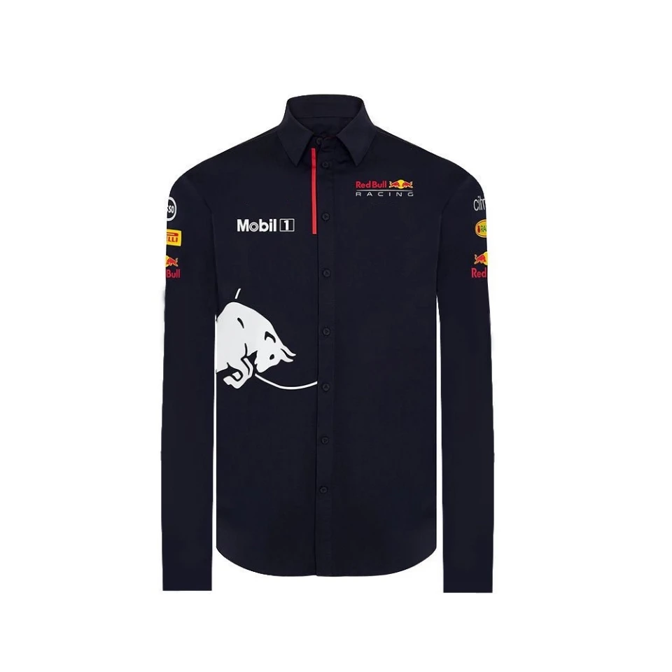 

2025 Новая рабочая рубашка-поло Red Bull Racing Team с длинными рукавами M-5XL