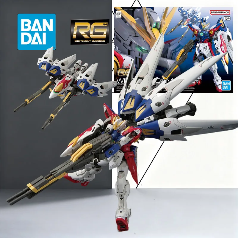 Оригинальный комплект модели Bandai RG 1/144 XXXG-00W0 WING GUNDAM ZERO, аниме-фигурка, сборная модель, упаковка игрушек в пенопластовых коробках