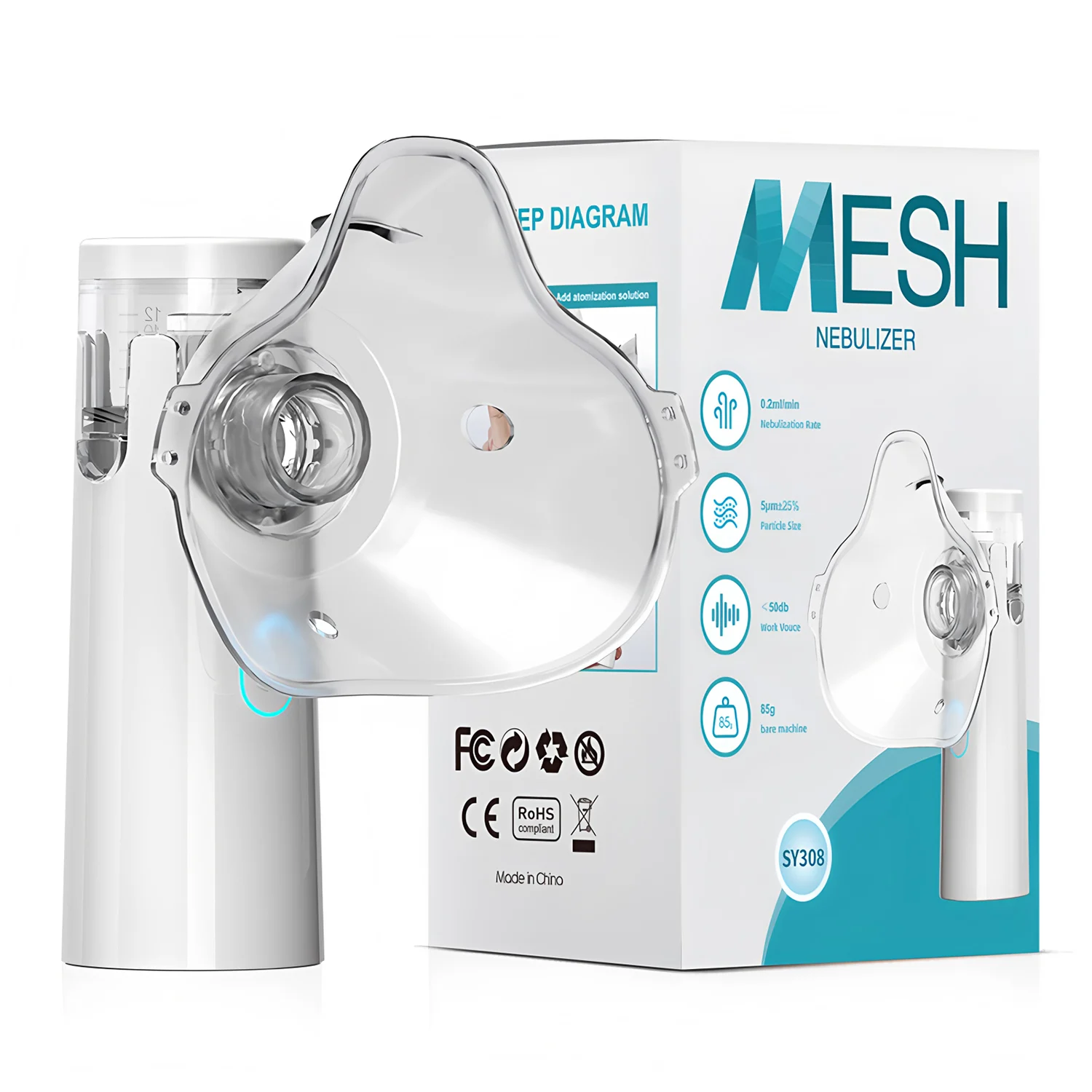 Mesh Nebulizer for Adult Child Medical Handheld Humidifier Silent Nebulizador Inhaler Humidifier Inhalator Home USB Atomizer