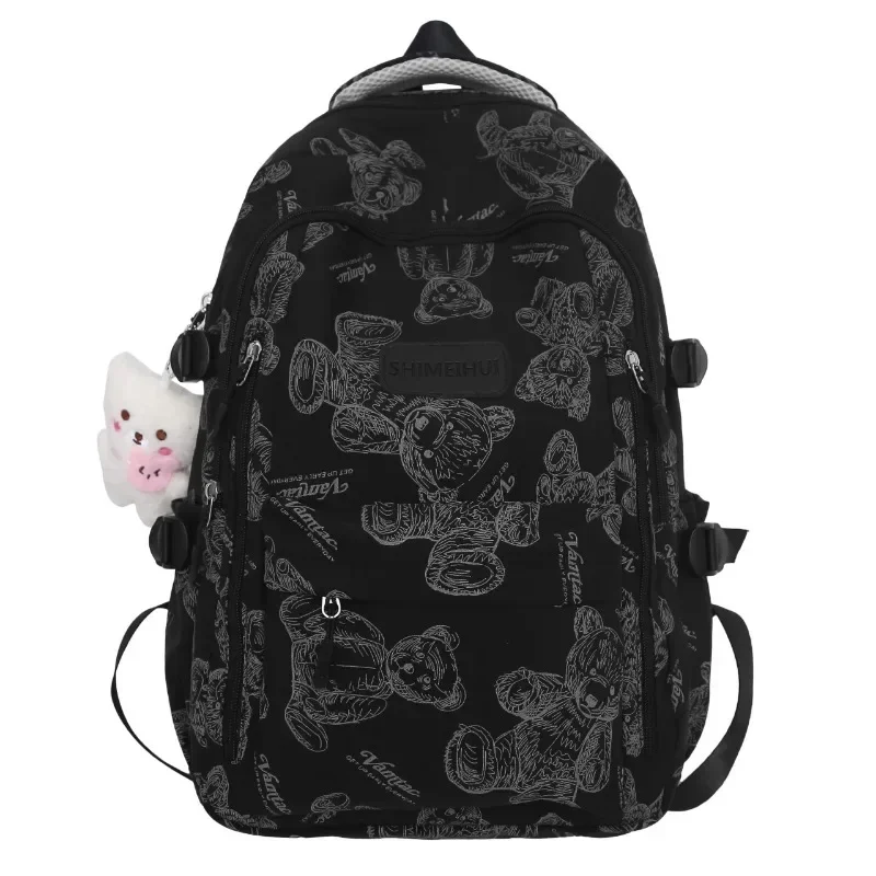 

Women's Backpacks New Reflective Printed High Quality Junior High School Backpack Women's Large Capacity Anti-splash Backpack