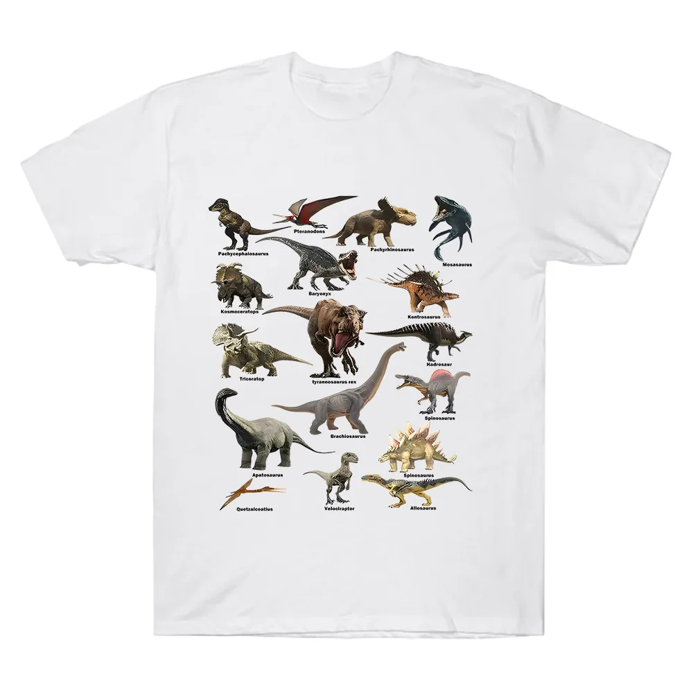 

Dinosauria Graphic Print Cotton T-shirts Jurassic World Rebirth 2025 Tee-shirt Men Women Cool Hipster Oversized Streetwear Tops