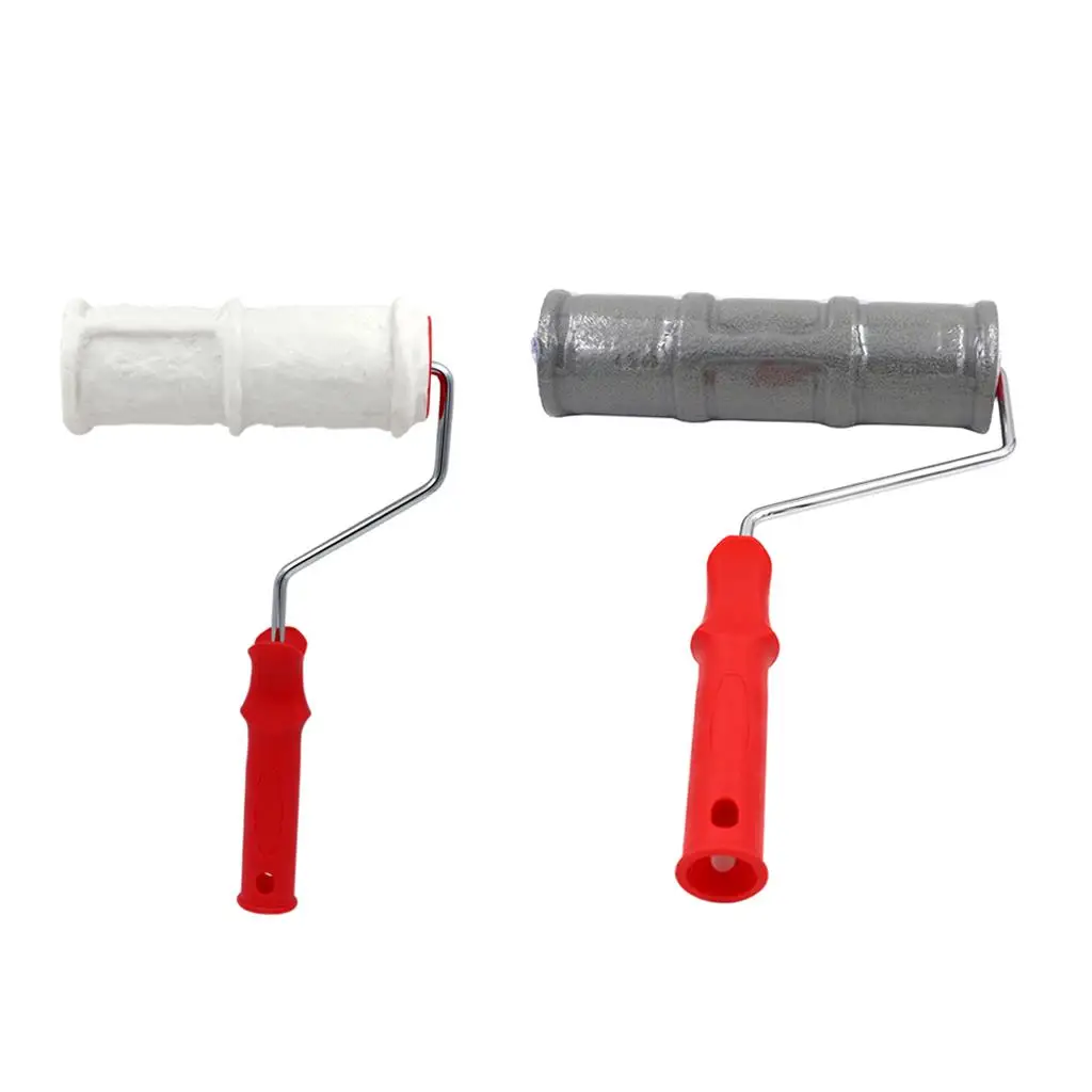 Simulation Brick Pattern Rubber Roller Paint Brush Hand Tool for Indoor Wall DIY Decor