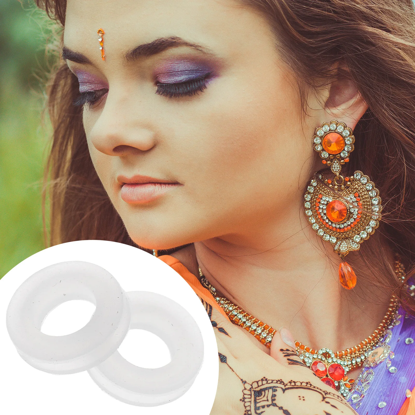 

100Pcs Hypoallergenic Ear Clip Cushions Transparent Silicone Pain-Reducing Pads Comfortable Non-Slip Ear Clip Accessories