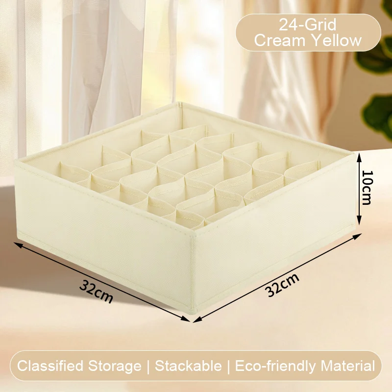Underwear Storage Box Foldable Non-woven Storage Box Six-piece Set Underwear Bra Socks Drawer Storage Finishing Box