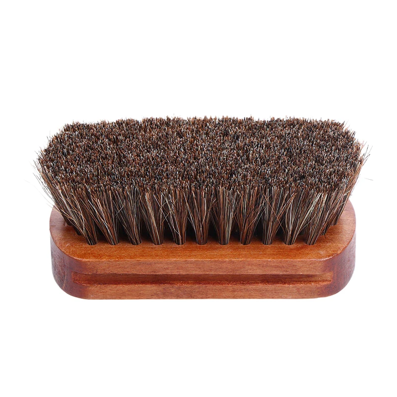 Furniture Apparel Bag Shine Polishing Brush Auto Wash Accessories Horsehair Leather Textile Cleaning Brush For Car Interior