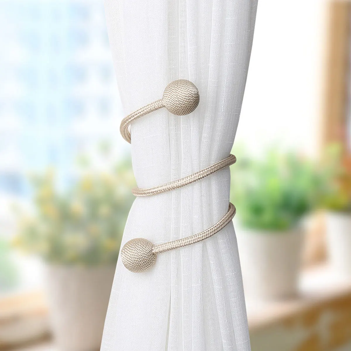 Woven Any Shape Strong Curtain Tie Plush Curtain Tie Rope 1/2PCS - view 2