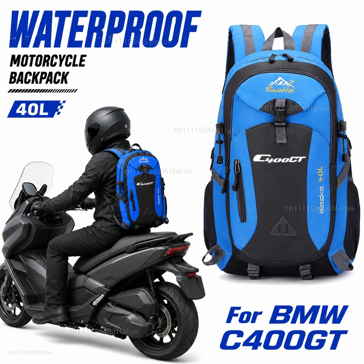 

For BMW C400GT C 400GT C400 GT 2019-2022 Motorcycle Backpack 40L Waterproof Travel Backpack Outdoor Hiking Camping Daypack