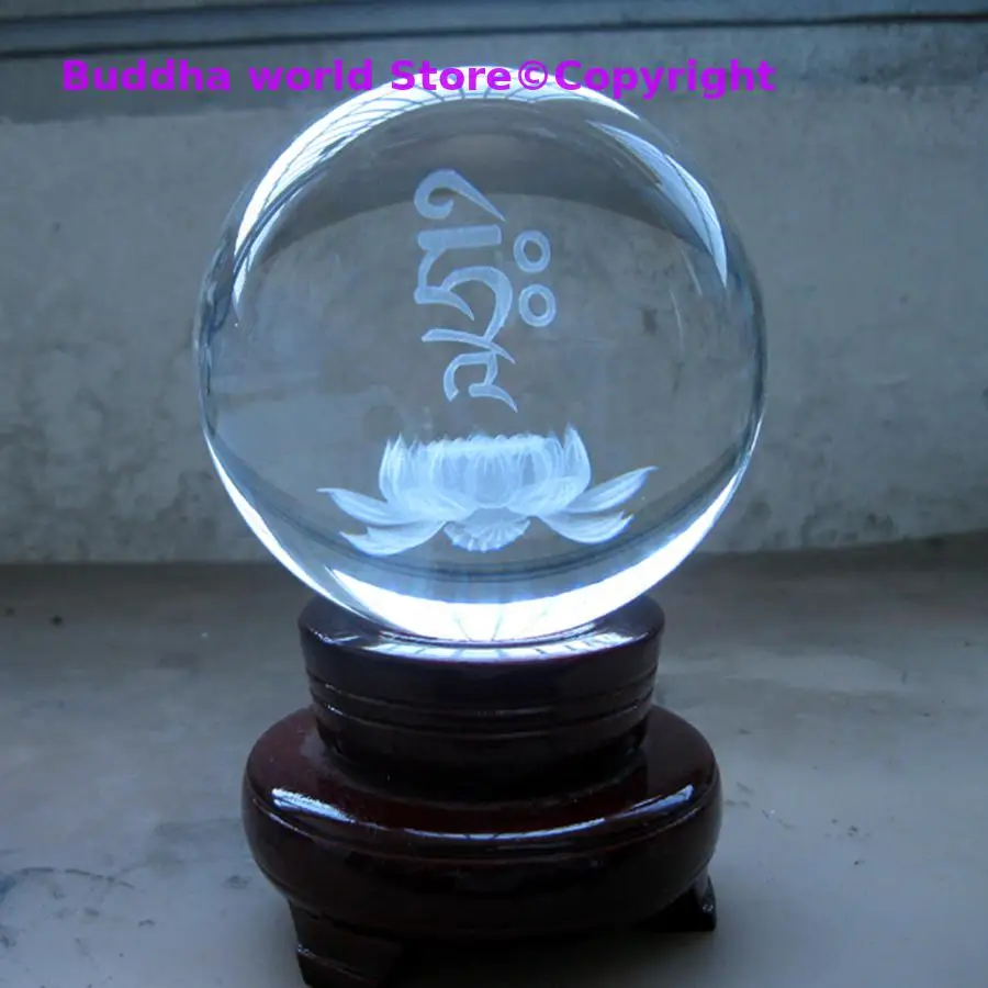 

2P Wholesale Buddhist supplies HOME Altar buddha bless Efficacious Mantra PING AN FENG SHUI Crystal ball protective talisman