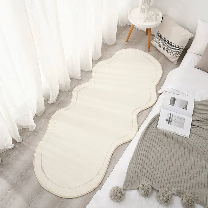 Modern simple Bedside Rug Ins Style Living Room Decoration Plush Carpet Irregular cloud Rugs for Bedroom Fluffy Soft Plush Mat