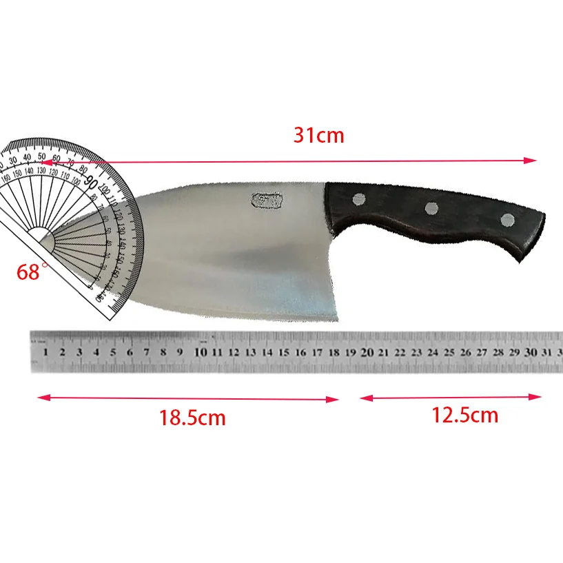 7.3 inch Chopper Knife 3-Layers BG42 Aviation Special Steel Blade Razor Sharp Machete Handmade Kitchen Knives Meat Poultry Tools