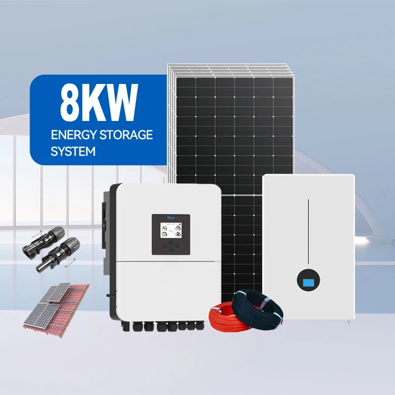 6KW 8KW Off Grid Photovoltaic Kit, LiFePO4 Battery Hybrid Solar Storage System for Home Camping
