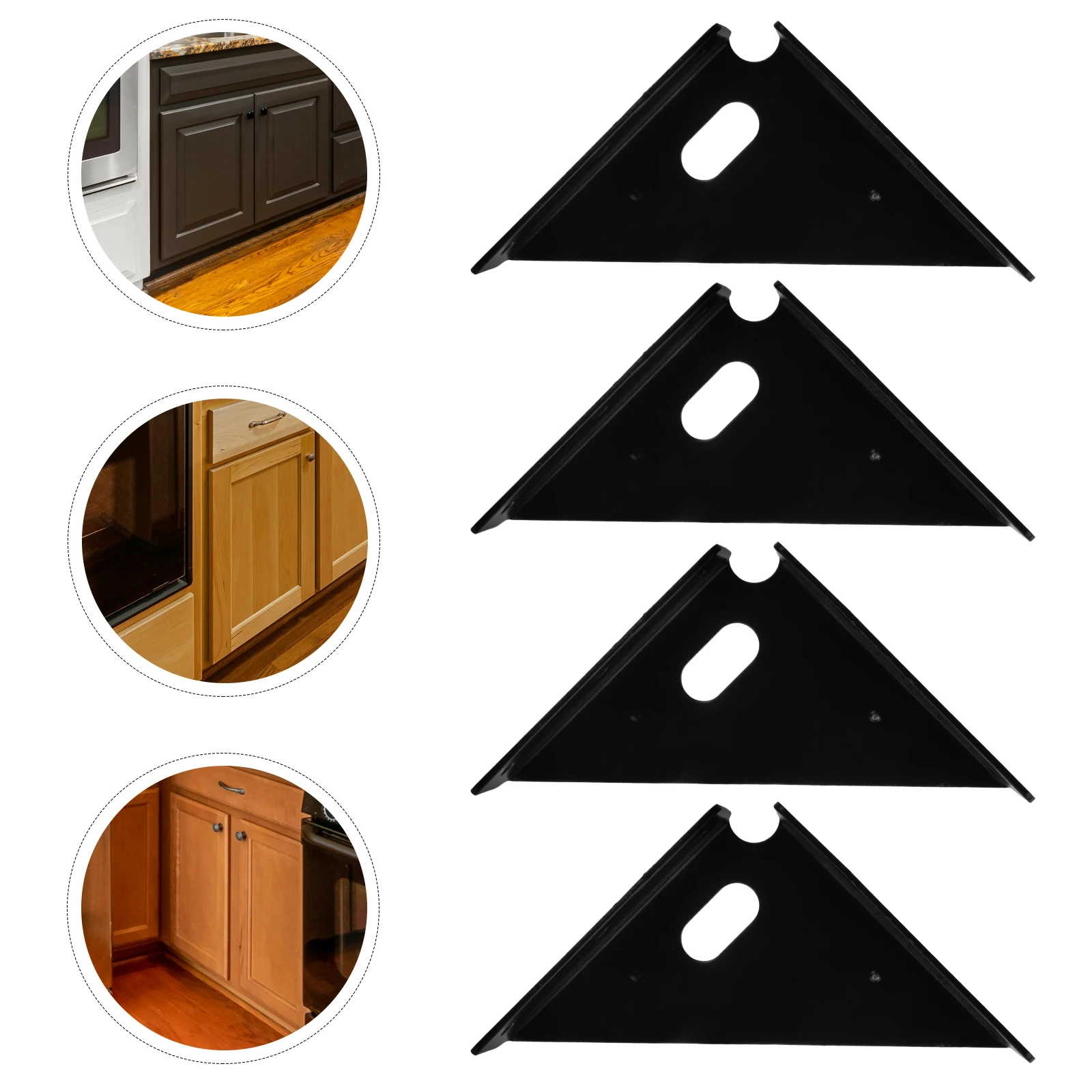 

4pcs Thickened Corner Brackets Stainless Steel Cabinet Triangle Support Shelf Hardware Furniture Angle Iron Fixed