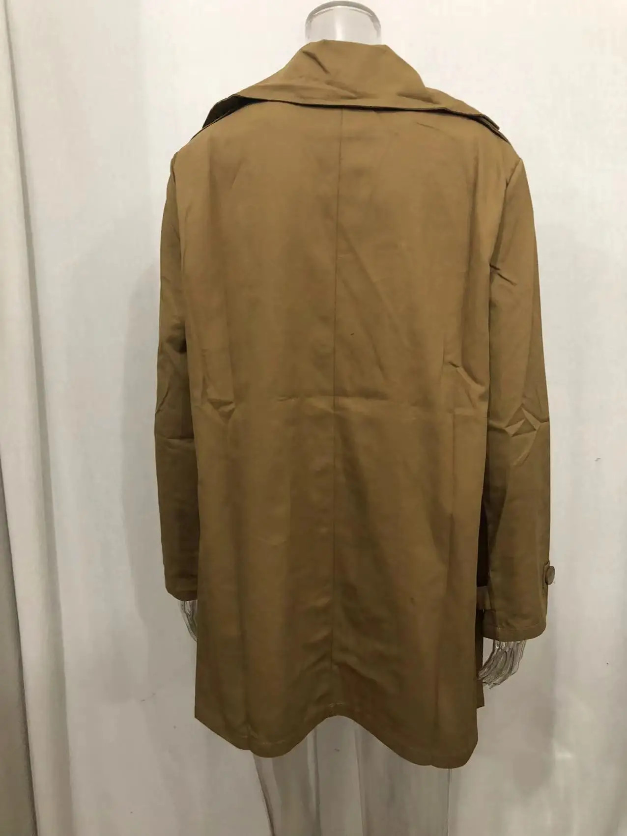 plus Size Men's Mid-Length Form-Fitting Windbreaker Casual Jacket for Spring And Autumn 2025