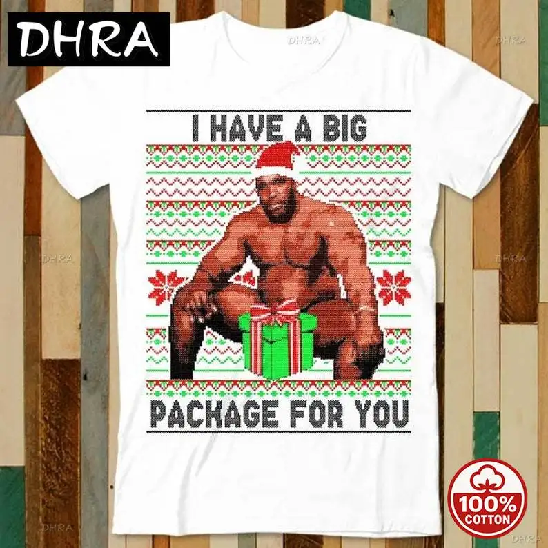 يجلس على السرير حزمة كبيرة قبيحة عيد الميلاد عيد الميلاد تي شيرت الكبار للجنسين الرجال النساء الفكاهة تصميم المحملة خمر ملابس الشارع الشهير #1