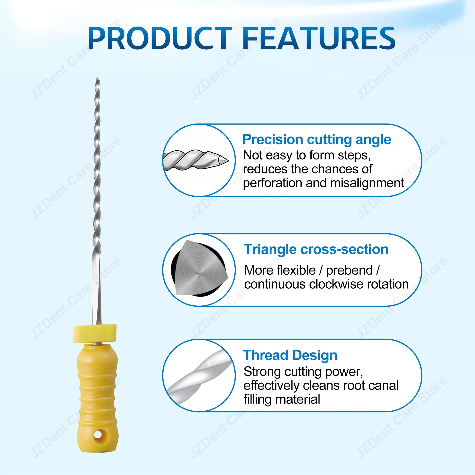 Twoendo High-density Thread Structure Niti R Files 1 Box Endodontic Instruments 21/25mm Root Canal Nickel-titanium REAMER Files